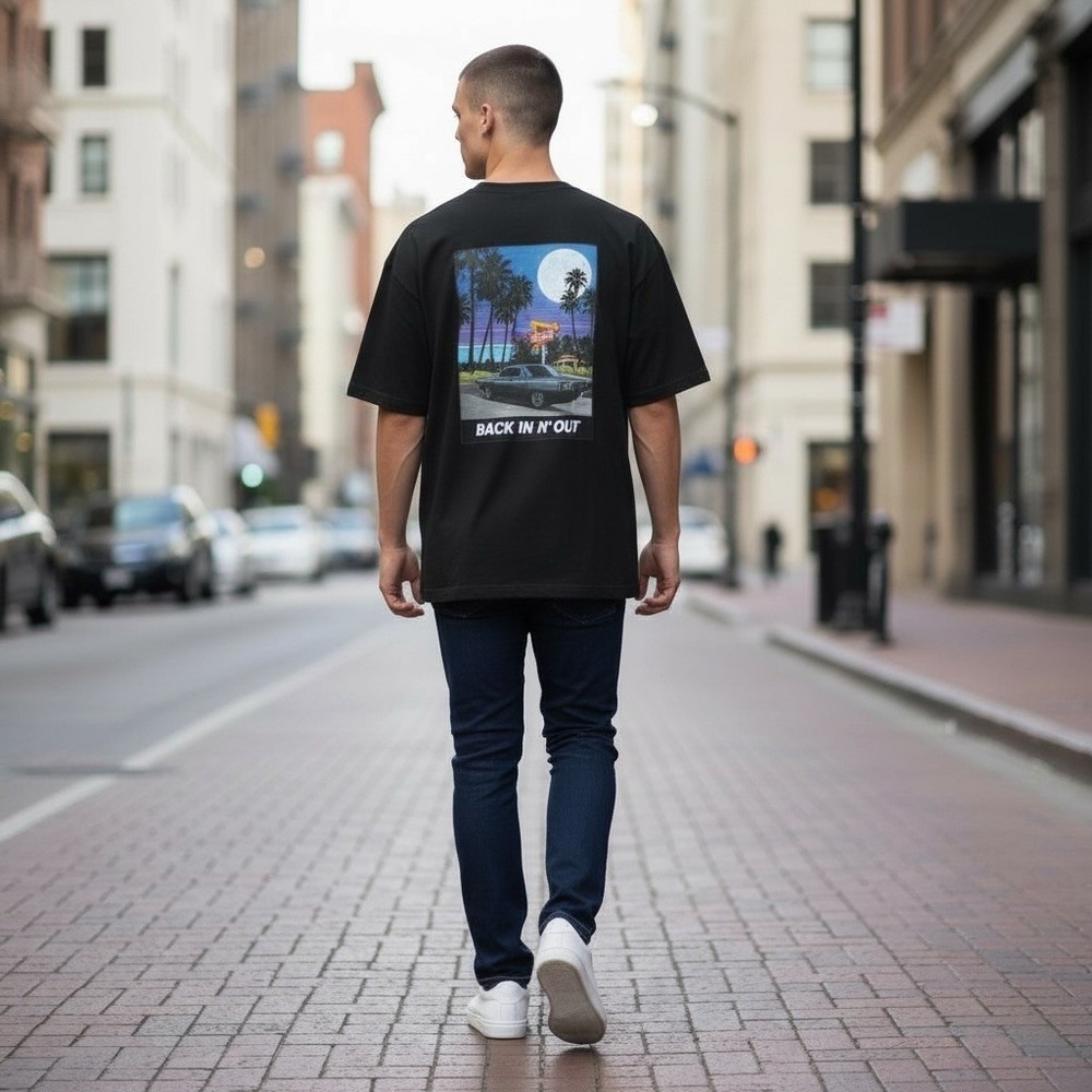 In-N-Out Burger‎ Las  Vegas T-Shirt, Classic Hot Rod, Black Tee Shirt, Size XXL